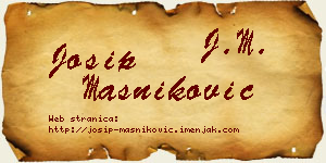 Josip Masniković vizit kartica
